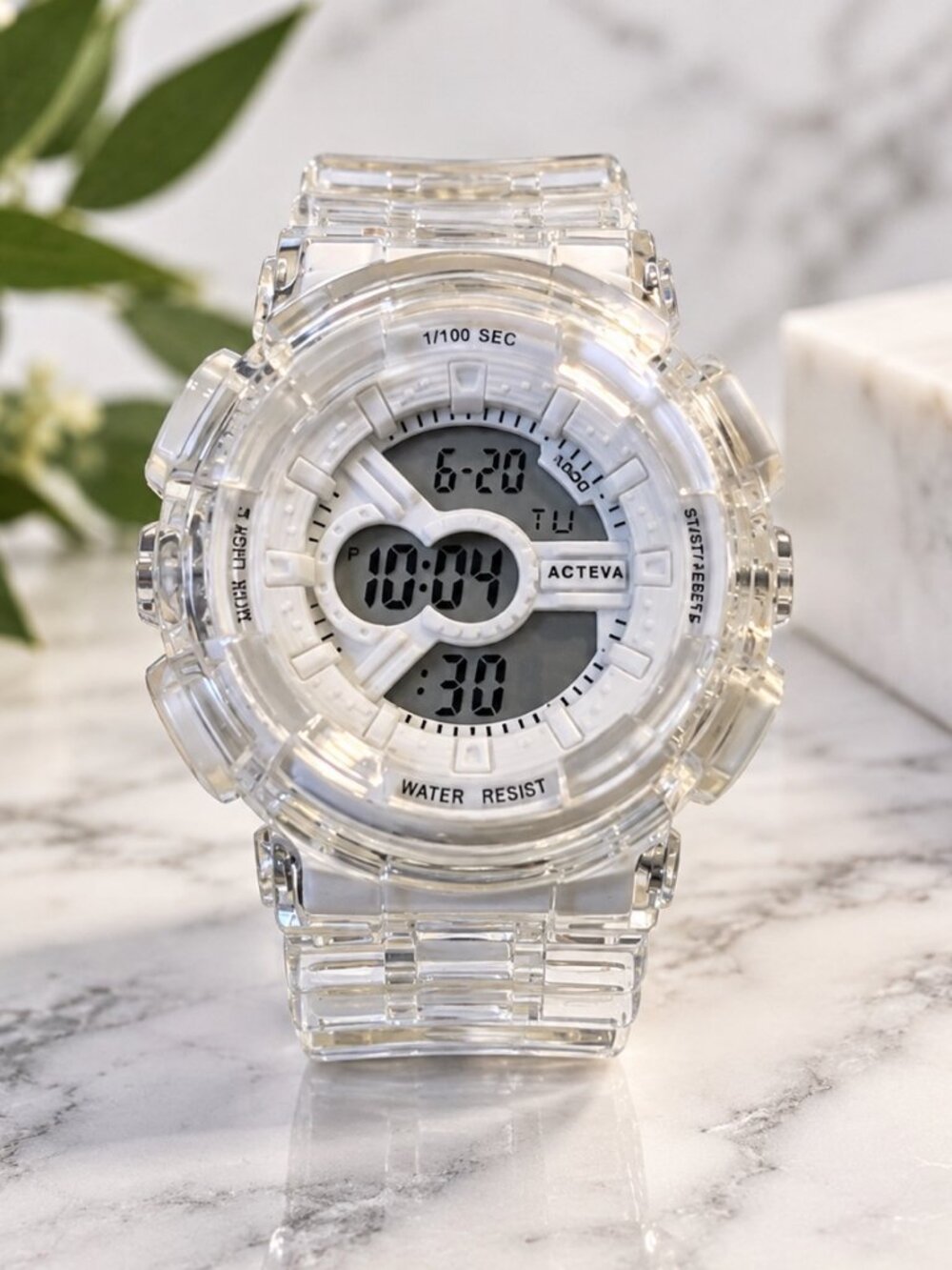 Invicta Activa Clear Transparent Digital Watch Water Resistant